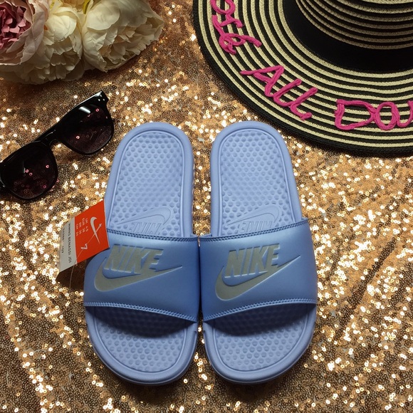 Nike Blue Sandal Slides - Picture 7 of 8